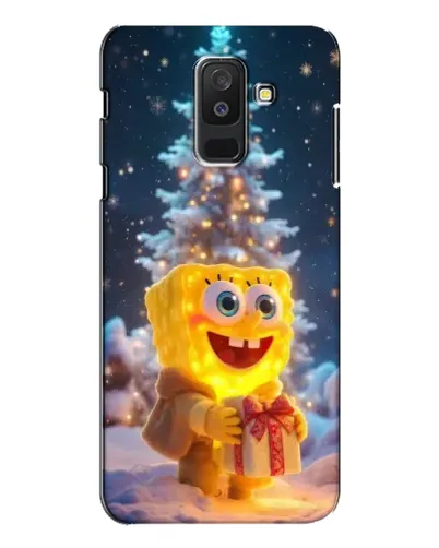 Чехол для Samsung Galaxy A6 Plus 2018 (A605) с картинкой «Рождественский Спанч Боб»