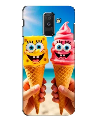 Чехол для Samsung Galaxy A6 Plus 2018 (A605) с картинкой «Спанч Боб мороженое»