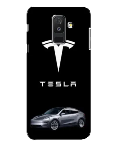 Чехол для Samsung Galaxy A6 Plus 2018 (A605) с картинкой «Tesla Model Y»