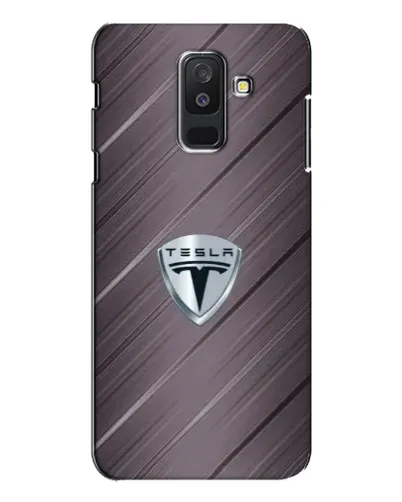 Чехол для Samsung Galaxy A6 Plus 2018 (A605) с картинкой «Металлическая текстура Tesla»