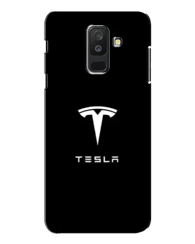 Чехол для Samsung Galaxy A6 Plus 2018 (A605) с картинкой «Tesla White Logo»