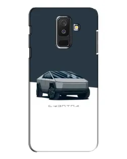 Чехол для Samsung Galaxy A6 Plus 2018 (A605) с картинкой «Серебристый Cybertruck Tesla»