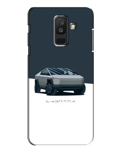 Чехол для Samsung Galaxy A6 Plus 2018 (A605) с картинкой «Серебристый Cybertruck Tesla»