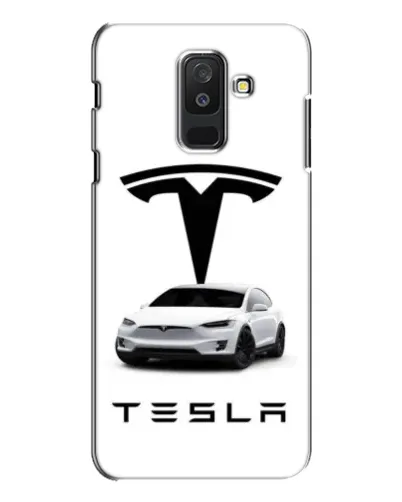 Чехол для Samsung Galaxy A6 Plus 2018 (A605) с картинкой «Tesla White Style»