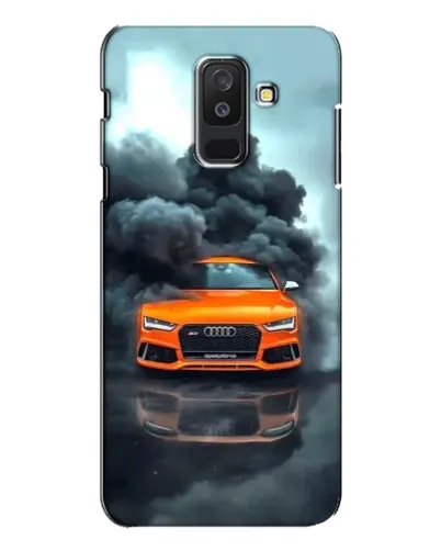 Чехол для Samsung Galaxy A6 Plus 2018 (A605) с картинкой «Audi в облаках дыма»