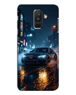 Чехол для Samsung Galaxy A6 Plus 2018 (A605) с картинкой «Ночной город и Audi»