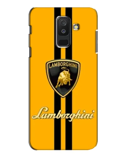 Чехол для Samsung Galaxy A6 Plus 2018 (A605) с картинкой «Lamborghini Stripe желтый»