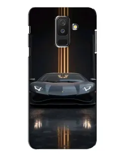 Чехол для Samsung Galaxy A6 Plus 2018 (A605) с картинкой «Lamborghini золотые линии»