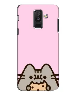 Чехол для Samsung Galaxy A6 Plus 2018 (A605) с картинкой «Pusheen и печенье»