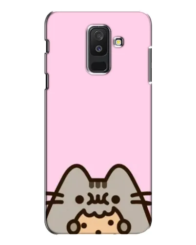 Чехол для Samsung Galaxy A6 Plus 2018 (A605) с картинкой «Pusheen и печенье»
