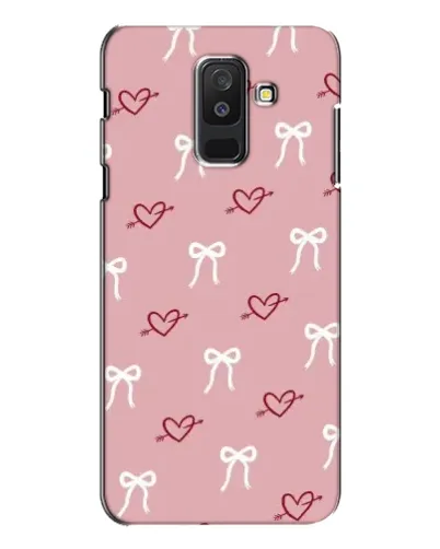 Чехол для Samsung Galaxy A6 Plus 2018 (A605) с картинкой «Сердца и банты» Чехол для Samsung Galaxy A6 Plus 2018 (A605) с картинкой «Сердца и банты»