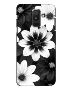 Чехол для Samsung Galaxy A6 Plus 2018 (A605) с картинкой «Монохромные астры»