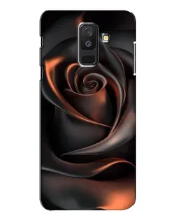 Чехол для Samsung Galaxy A6 Plus 2018 (A605) с картинкой «Шелковая черная роза»