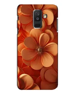 Чехол для Samsung Galaxy A6 Plus 2018 (A605) с картинкой «Оранжевый макро цветок»