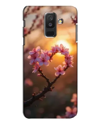 Чехол для Samsung Galaxy A6 Plus 2018 (A605) с картинкой «Розовый цвет сердце на фоне заката» Чехол для Samsung Galaxy A6 Plus 2018 (A605) с картинкой «Розовый цвет сердце на фоне заката»