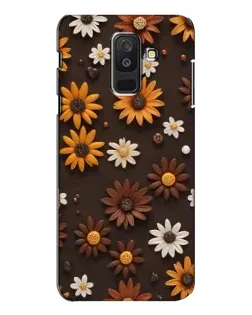 Чехол для Samsung Galaxy A6 Plus 2018 (A605) с картинкой «Узор из маленьких подсолнухов»