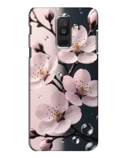 Чехол для Samsung Galaxy A6 Plus 2018 (A605) с картинкой «Нежная сакура и капли»