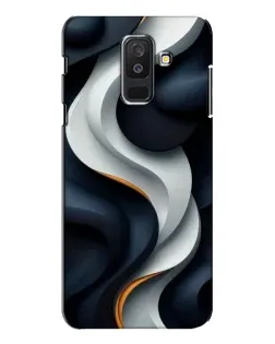 Чехол для Samsung Galaxy A6 Plus 2018 (A605) с картинкой «Объемные черно-белые ленты» Чехол для Samsung Galaxy A6 Plus 2018 (A605) с картинкой «Объемные черно-белые ленты»