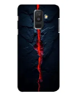 Чехол для Samsung Galaxy A6 Plus 2018 (A605) с картинкой «Kрасная лавовая трещина»