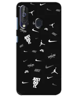 Чехол для Samsung Galaxy A60 2019 (A605F) с картинкой «Nike Black Pattern» Чехол для Samsung Galaxy A60 2019 (A605F) с картинкой «Nike Black Pattern»