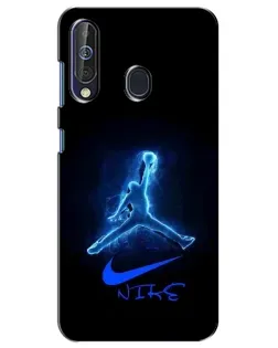 Чехол для Samsung Galaxy A60 2019 (A605F) с картинкой «Jordan Neon Blue» Чехол для Samsung Galaxy A60 2019 (A605F) с картинкой «Jordan Neon Blue»