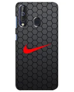Чехол для Samsung Galaxy A60 2019 (A605F) с картинкой «Nike — карбоновая сетка»