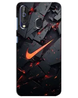 Чехол для Samsung Galaxy A60 2019 (A605F) с картинкой «Nike — эффект разломов»