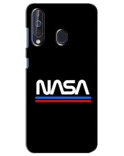 Чехол для Samsung Galaxy A60 2019 (A605F) с картинкой «NASA — классика Red Blue»