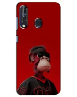 Чехол для Samsung Galaxy A60 2019 (A605F) с картинкой «Bored Ape в красном»