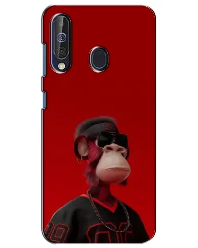 Чехол для Samsung Galaxy A60 2019 (A605F) с картинкой «Bored Ape в красном»