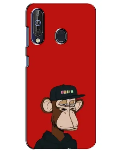 Чехол для Samsung Galaxy A60 2019 (A605F) с картинкой «Bored Ape — красный фон»