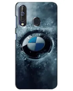 Чехол для Samsung Galaxy A60 2019 (A605F) с картинкой «Логотип BMW — лед»