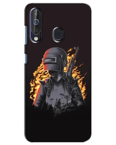 Чехол для Samsung Galaxy A60 2019 (A605F) с картинкой «PUBG — огненный силуэт»