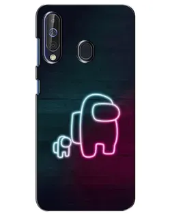 Чехол для Samsung Galaxy A60 2019 (A605F) с картинкой «Among Us неон-арт»