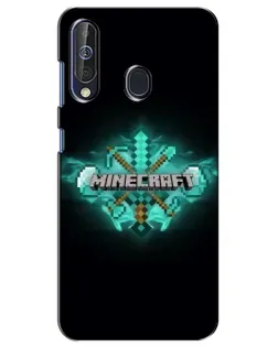 Чехол для Samsung Galaxy A60 2019 (A605F) с картинкой «Minecraft Diamond лого»
