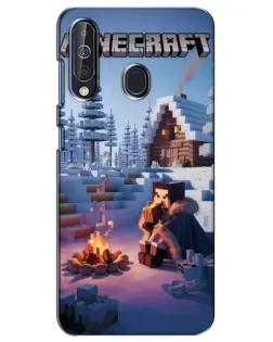 Чехол для Samsung Galaxy A60 2019 (A605F) с картинкой «Зимний Minecraft»