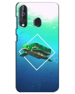 Чехол для Samsung Galaxy A60 2019 (A605F) с картинкой «Черепаха Minecraft»