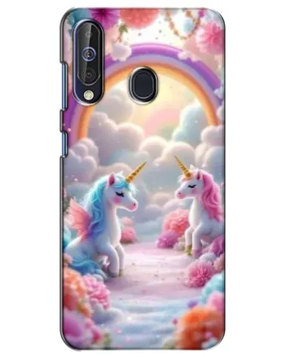 Чехол для Samsung Galaxy A60 2019 (A605F) с картинкой «Радуга и единороги»