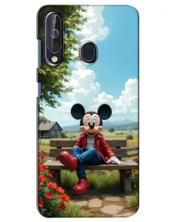 Чехол для Samsung Galaxy A60 2019 (A605F) с картинкой «Микки на скамейке»