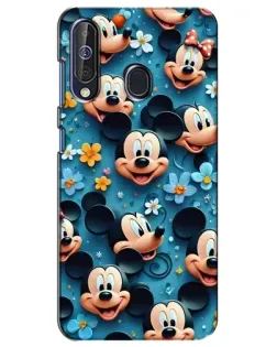 Чехол для Samsung Galaxy A60 2019 (A605F) с картинкой «Паттерн Микки и Минни»