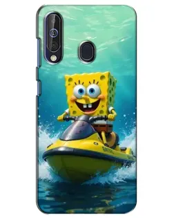 Чохол для Samsung Galaxy A60 2019 (A605F) з картинкою «Спанч Боб на гідроциклі»