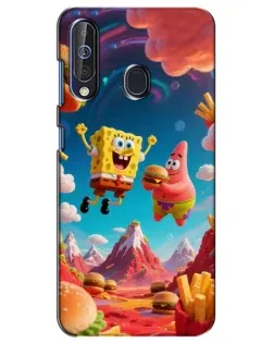 Чехол для Samsung Galaxy A60 2019 (A605F) с картинкой «Космический фастфуд»
