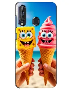 Чехол для Samsung Galaxy A60 2019 (A605F) с картинкой «Спанч Боб мороженое»