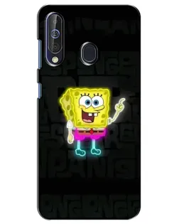 Чехол для Samsung Galaxy A60 2019 (A605F) с картинкой «Неоновый Губка Боб»