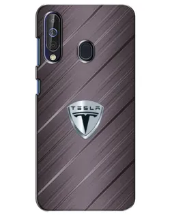 Чехол для Samsung Galaxy A60 2019 (A605F) с картинкой «Металлическая текстура Tesla»