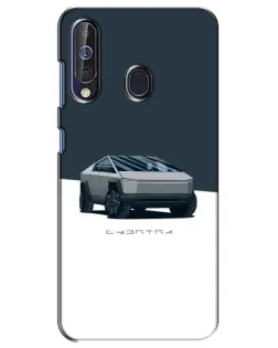 Чехол для Samsung Galaxy A60 2019 (A605F) с картинкой «Серебристый Cybertruck Tesla»