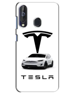 Чехол для Samsung Galaxy A60 2019 (A605F) с картинкой «Tesla White Style»