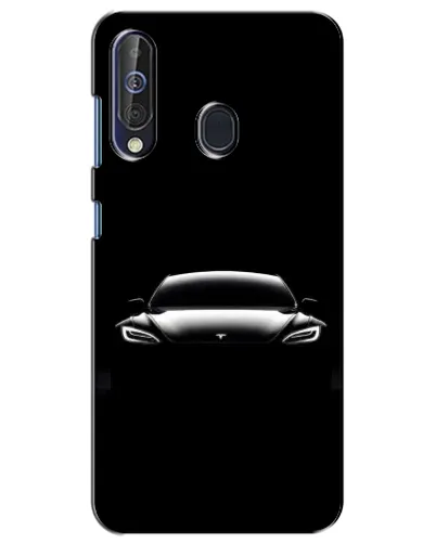 Чехол для Samsung Galaxy A60 2019 (A605F) с картинкой «Фары Tesla Night»