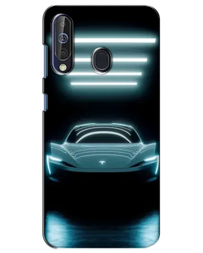 Чехол для Samsung Galaxy A60 2019 (A605F) с картинкой «Tesla в неоне»