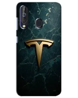Чехол для Samsung Galaxy A60 2019 (A605F) с картинкой «Мраморная Tesla Gold»